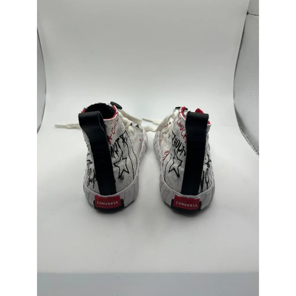 Converse Chuck Taylor All Star Toddler High Top White Graffiti Print‎ Size 5